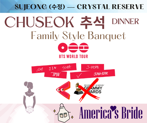 Arirang Chuseok Banquet Dinner Sujeong Tables - Crystal Reserve